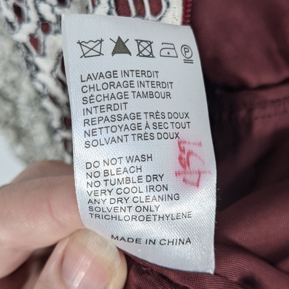 Carven White Lace Long Sleeve Dress with Red Lining - Size 8/40 - Picture 10 of 13